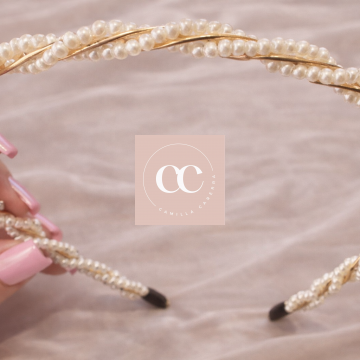 Golden Pearl Aliceband 3