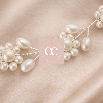 Handcrafted Pearl Bridal Hair Band - Silver